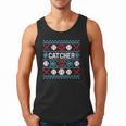 Baseball Catcher Ugly Christmas Sweater Pattern Sports Xmas Men Tank Top Baseball Catcher Ugly Christmas Sweater Pattern Sports Xmas Men Tank Top