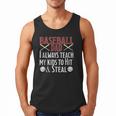 Baseball Dad Hit And Steal Ballpark Father Men Tank Top Baseball Dad Hit And Steal Ballpark Father Men Tank Top