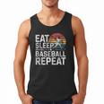 Baseball Fan Vintage Retro Eat Sleep Baseball Repeat Men Tank Top