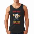 Cute Baseball Fan Weekend Forecast Change Of Beer And Hotdog Men Tank Top