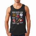 God Says I Am Baseball Player Catcher Pitcher Boys Men Men Tank Top God Says I Am Baseball Player Catcher Pitcher Boys Men Men Tank Top
