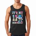 It's My 11th Birthday Baseball Ice Cream Drip Theme Men Tank Top