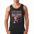 Jingle Ballers Plaid Santa Dabbing Baseball Christmas Men Tank Top
