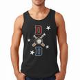 Patriotic Baseball Dad Father's Day Red Blue Star Men Tank Top
