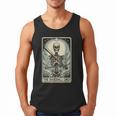 Retro Skeleton Baseball Dad Tarot Card Halloween Sport Lover Men Tank Top