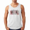 Retro Checkered Tired But Caffeinated Baseball Mom Leopard Men Tank Top