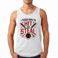 I Teach Kids To Hit And Steal Baseball Softball Coach Premium Tri-Blend Men Tank Top