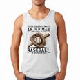 Never Underestimate Old Man Plays Baseball In His Seventies Men Tank Top Never Underestimate Old Man Plays Baseball In His Seventies Men Tank Top