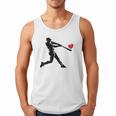 Valentines Day Baseball Batter Silhouette Heart Men Boys Kid Men Tank Top