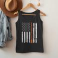 Retro Baseball Dad American Flag Father's Day 4th Of July Men Tank Top