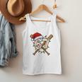 67 Baseball Xmas Lights Santa Hat Holiday Men Tank Top