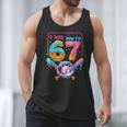 7th Birthday Boys I Was 6 Now I'm 7 Baseball Ice Cream Drip Men Tank Top