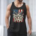 Baseball Dad American USA Flag Dada Men Baseball Fathers Day Men Tank Top