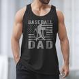 Baseball Dad USA American Flag Father's Day Men Men Tank Top