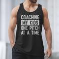 Baseball Dad Vintage Coaching My Kids One Pitch At A Time Men Tank Top