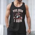You Run I Gun Baseball Catcher Softball Player Men Tank Top