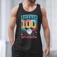 I Survived 100 Days Of School Baseball Drip Students Teacher Men Tank Top I Survived 100 Days Of School Baseball Drip Students Teacher Men Tank Top