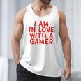I Am In Love With A Gamer Cute Valentines Day Gamer Couple Raglan Baseball Tee Men Tank Top