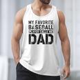 Retro Baseball Dad My Favorite Baseball Player Calls Me Dad Men Tank Top