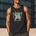 16th Birthday Baseball Drip Number 16 Year Old Birthday Boy Men Tank Top