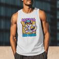 Baseball Dad Squad Fox On The Bat Raglan Baseball Tee Men Tank Top