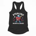 Valentines Day Baseball Stealing Hearts Bases Boys Kids Men Flowy Tank