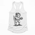 Frog Basketbal Men Women Grumpy Frog Playing Baseball Flowy Tank
