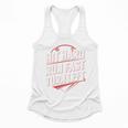 Hit Hard Run Fast Turn Left Baseball Fan Red Graphic Flowy Tank Hit Hard Run Fast Turn Left Baseball Fan Red Graphic Flowy Tank