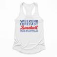 Retro Baseball Mom Mother's Day Weekend Forecast Baseball Flowy Tank