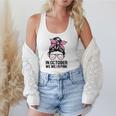 In October We Wear Pink Baseball Mom Messy Bun Breast Cancer Flowy Tank In October We Wear Pink Baseball Mom Messy Bun Breast Cancer Flowy Tank