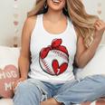 Womens Custom Baseball Mom Number 7 Heart For Mom Mommy Premium Flowy Tank