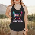 100 Days Of School Boy Kids Baseball Ice Cream Drip Teacher Flowy Tank