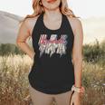 Baseball Mama Lightning Bolt Checkered Varsity Mother's Day Flowy Tank