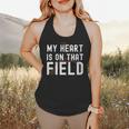 My Heart Is On That Field Baseball Softball Dad Father Flowy Tank My Heart Is On That Field Baseball Softball Dad Father Flowy Tank