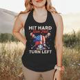 Hit Hard Run Fast Turn Left Baseball Cream Drip Crossed Bats Flowy Tank