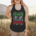 I'Ll Be Home For Christmas Baseball Xmas Flowy Tank