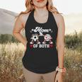 Mom Of Both Soccer Baseball Mom Of A Baseball Soccer Player Flowy Tank