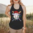 Santa Sports Christmas Baseball Player Flowy Tank