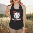 Softball Baseball Mom Floral Tee Mother's Day Flowy Tank