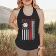 Vintage Baseball Flag Women Baseball Mom Flowy Tank