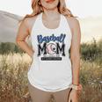 Baseball Mom Blue Varsity Baseball Mama Cute Mother's Day Flowy Tank