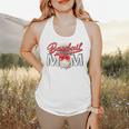 Baseball Mom Coquette Pink Bow Baseball Mama Premium Flowy Tank