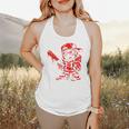 Drippy Baseball Mascot Valentine Heart Glasses Cartoon Flowy Tank Drippy Baseball Mascot Valentine Heart Glasses Cartoon Flowy Tank