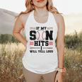 If My Son Hits I Will Yell Loud Baseball Mom Flowy Tank
