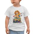 Back To School Lion School Bus 100 Days Of School Graphic Toddler T-Shirt