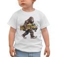 Bigfoot Carrying School Bus Sasquatch Back To School Graphic Toddler T-Shirt