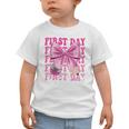 First Day Of School Girls Coquette Bow Back To School Performance Graphic Toddler T-Shirt First Day Of School Girls Coquette Bow Back To School Performance Graphic Toddler T-Shirt