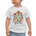 Groovy First Grade Wildflowers Back To School 1st Grade Graphic Toddler T-Shirt Groovy First Grade Wildflowers Back To School 1st Grade Graphic Toddler T-Shirt