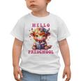 Hello Preschool Cute Highland Cow Lover Back To School Graphic Toddler T-Shirt Hello Preschool Cute Highland Cow Lover Back To School Graphic Toddler T-Shirt
