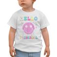 Hello Preschool Groovy Back To School Pre-K Team Girls Kids Graphic Toddler T-Shirt